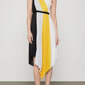 BCBGMAXAZRIA Women's Color Block Pleated Maxi Dress Sizes 12 16